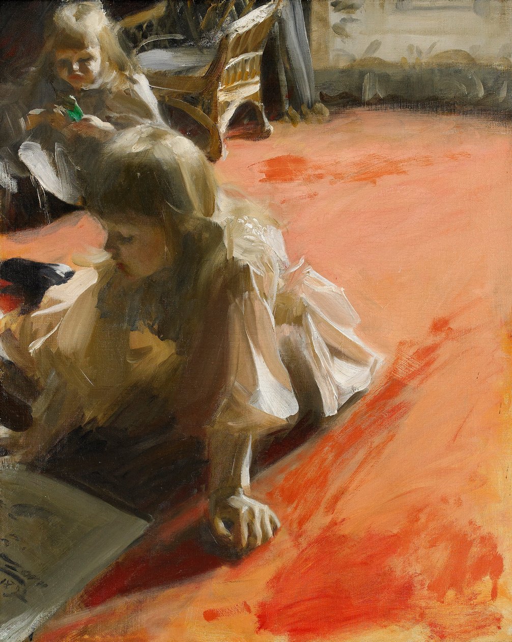 Et portræt af døtre af Ramon Subercaseaux af Anders Leonard Zorn