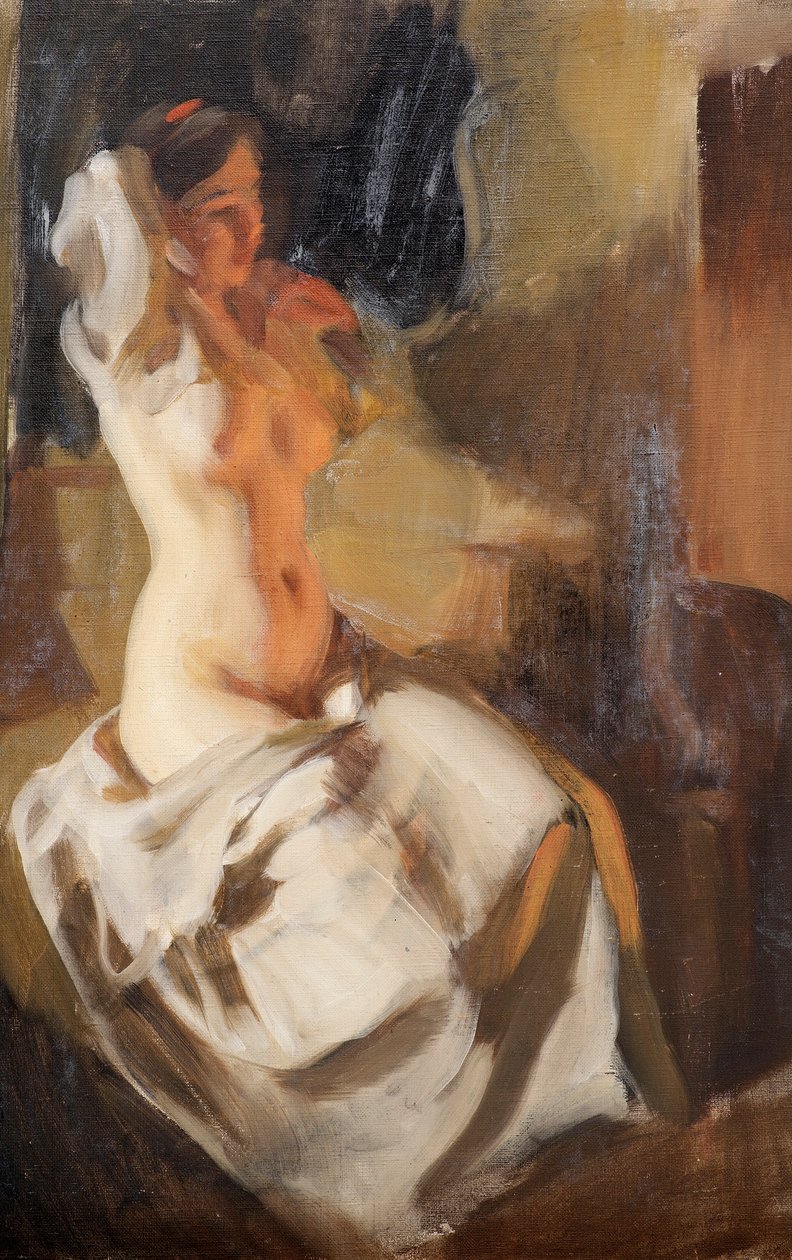 Nøgen i ildlys af Anders Leonard Zorn