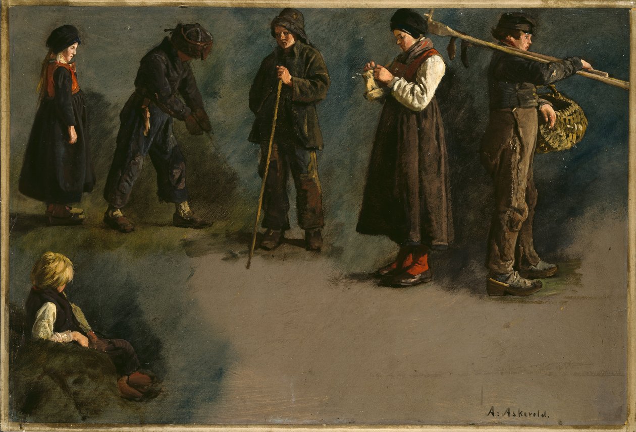 Figurstudier af Anders Askevold