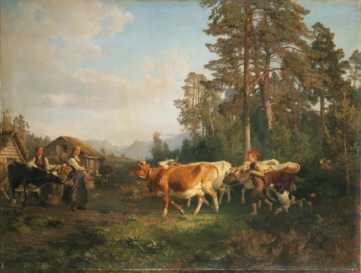 Landskab med køer af Anders Askevold