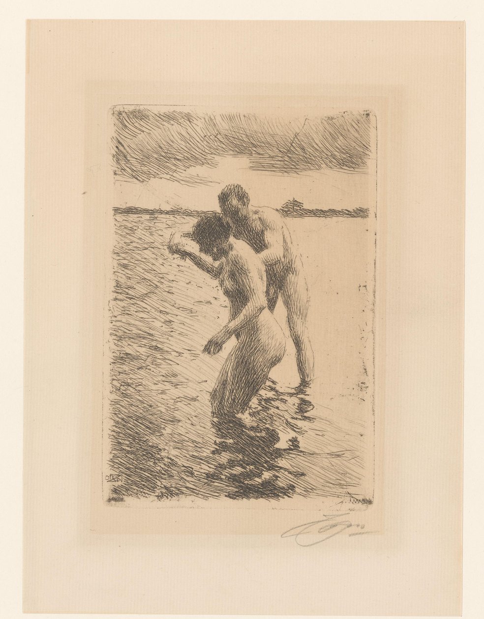 Lageret Pilot - Partier af Anders Leonard Zorn (signed by artist)