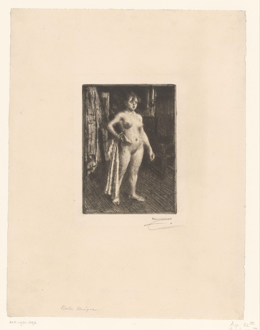 Venus i La Villette af Anders Leonard Zorn (signed by artist)