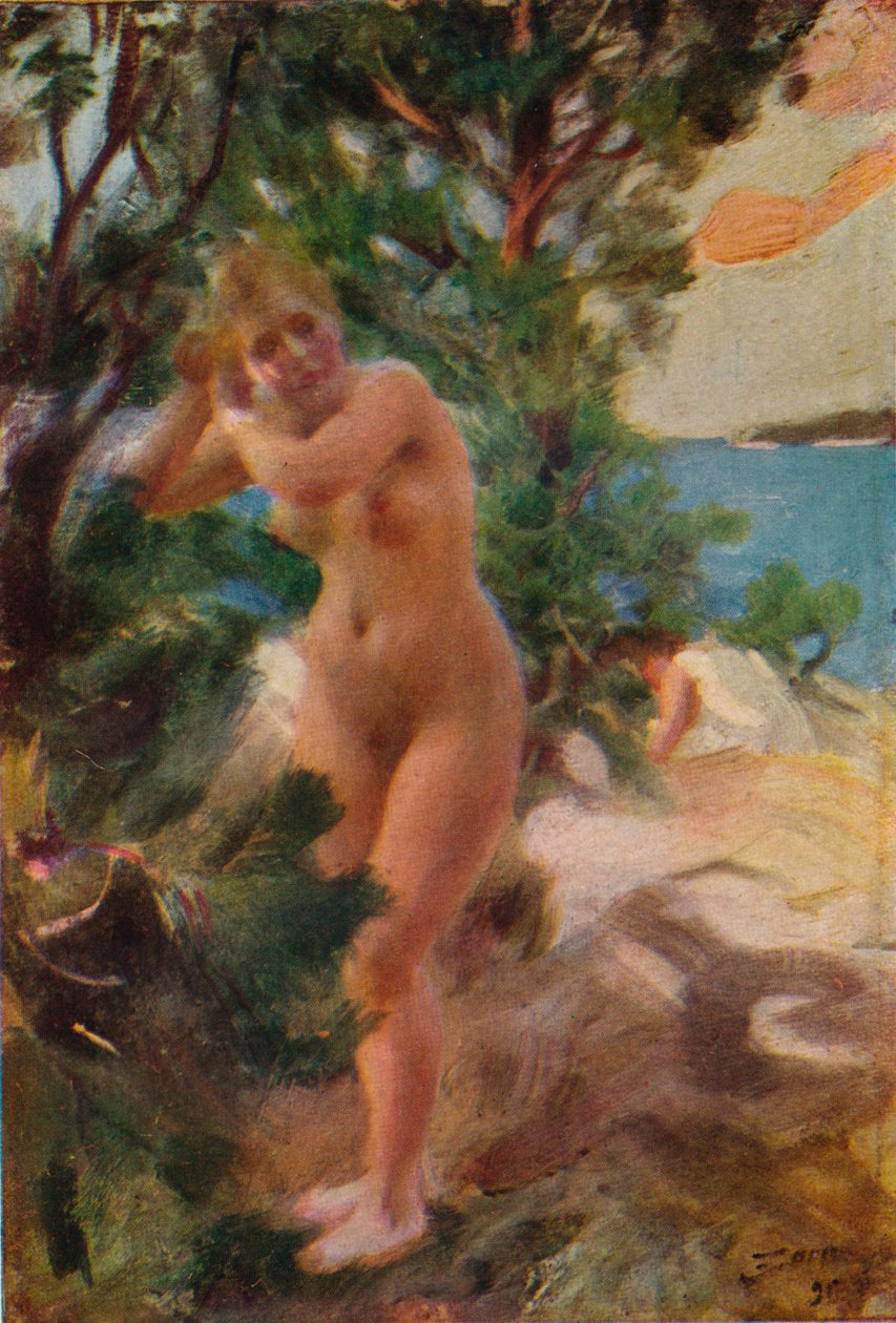 Efter badet, 1895 af Anders Leonard Zorn