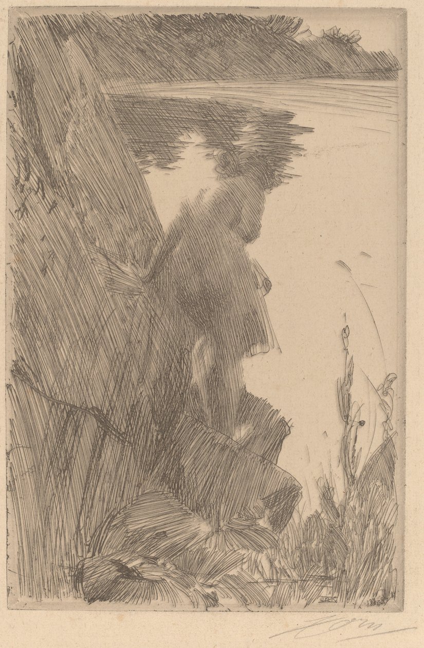 Bather III Bather from the Back, 1896. af Anders Leonard Zorn