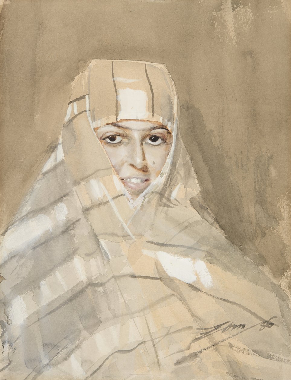 Beduinpige, 1886 af Anders Leonard Zorn