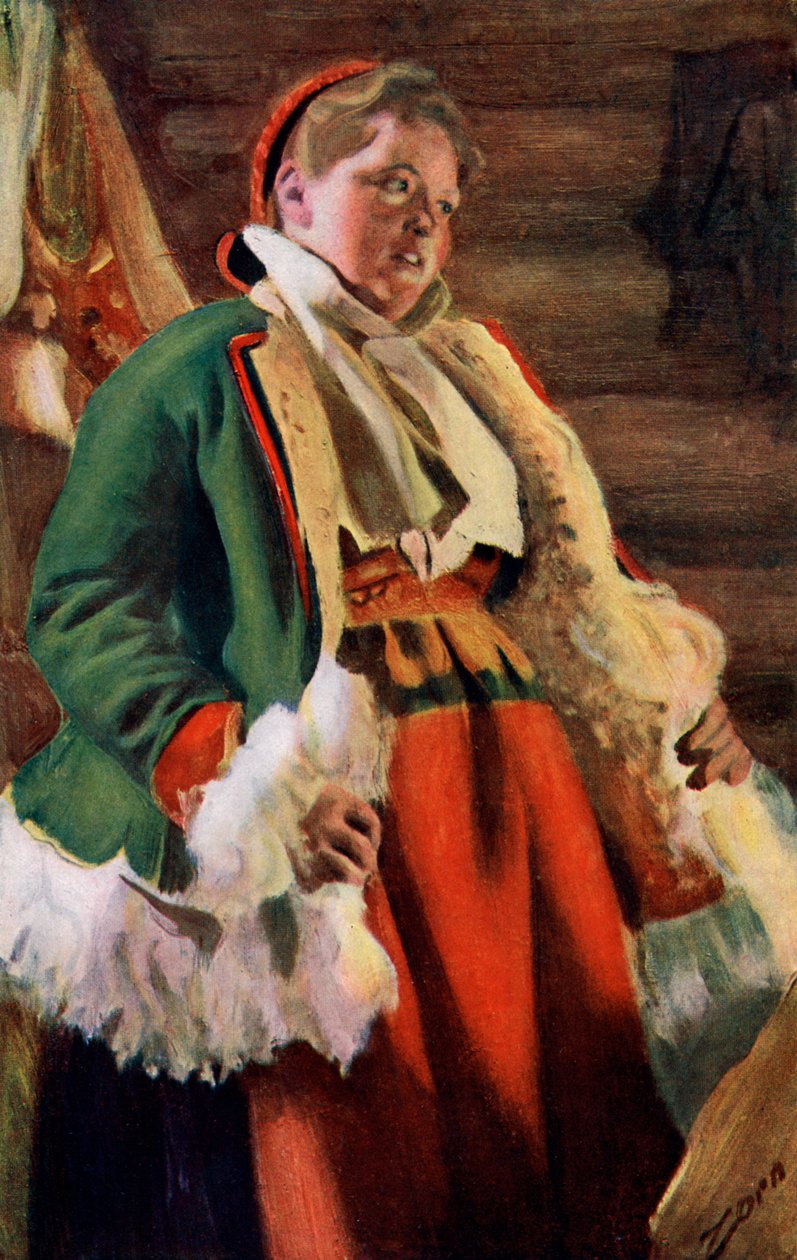 Braskkulla, en bondepige fra Moro, 1911-1912 af Anders Leonard Zorn
