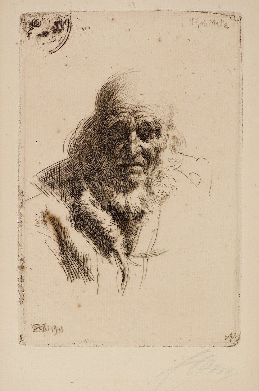 Hoved af en gammel mand af Anders Leonard Zorn