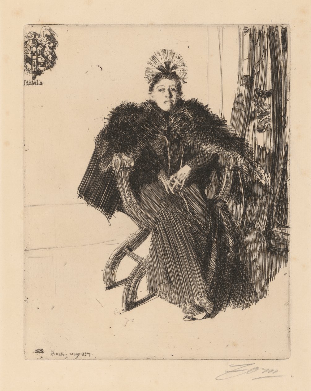 Isabella Stewart Gardner af Anders Leonard Zorn