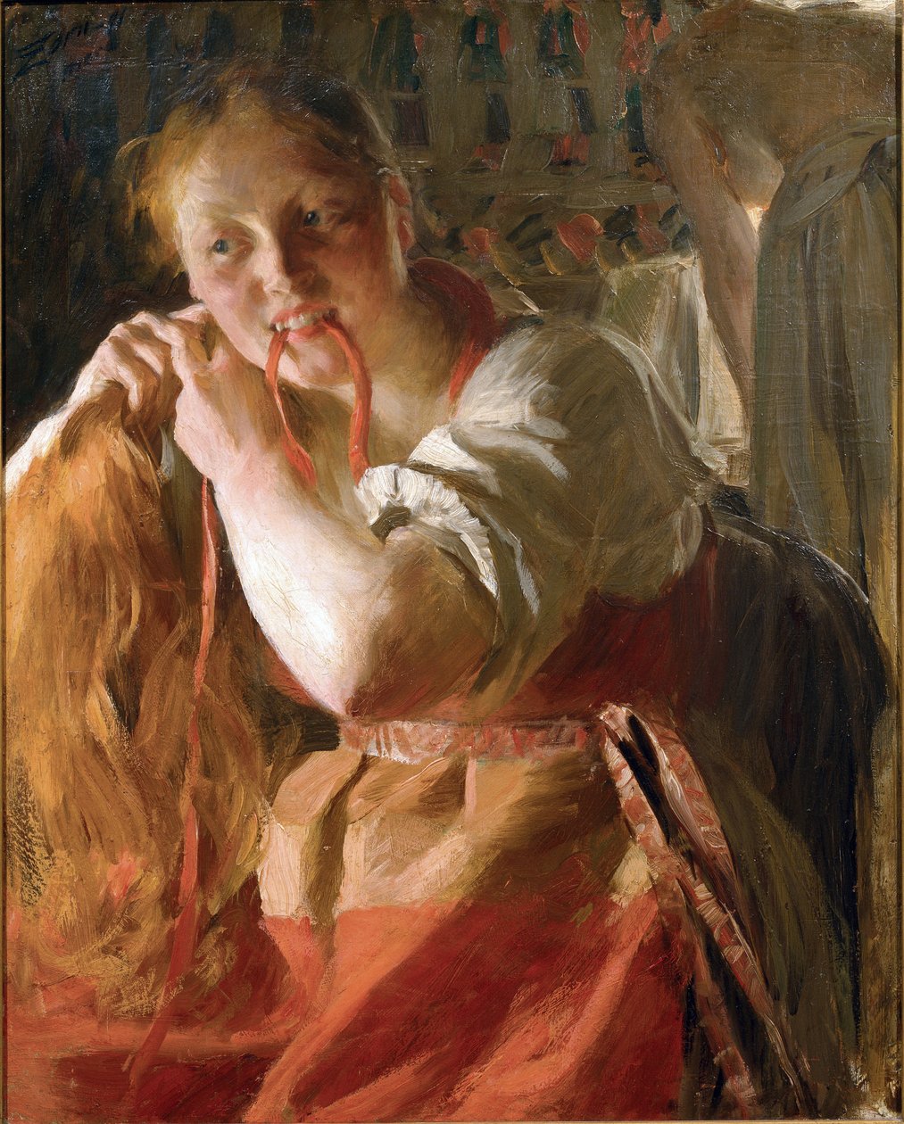 Margit par Zorn, Anders Leonard (1860-1920). Olie på lærred, størrelse: 78x63,7 af Anders Leonard Zorn