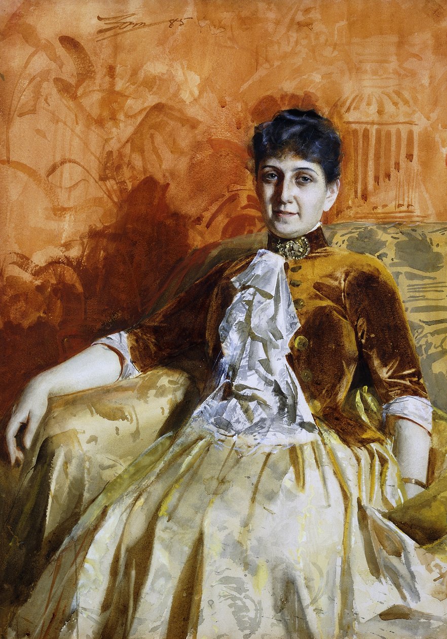 Portræt af Lisen Lamm, 1885 af Anders Leonard Zorn