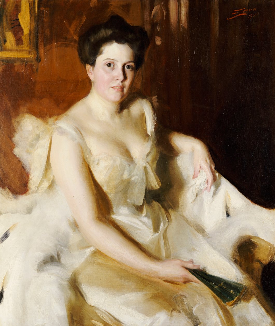 Portræt af fru de Ver Warner af Anders Leonard Zorn