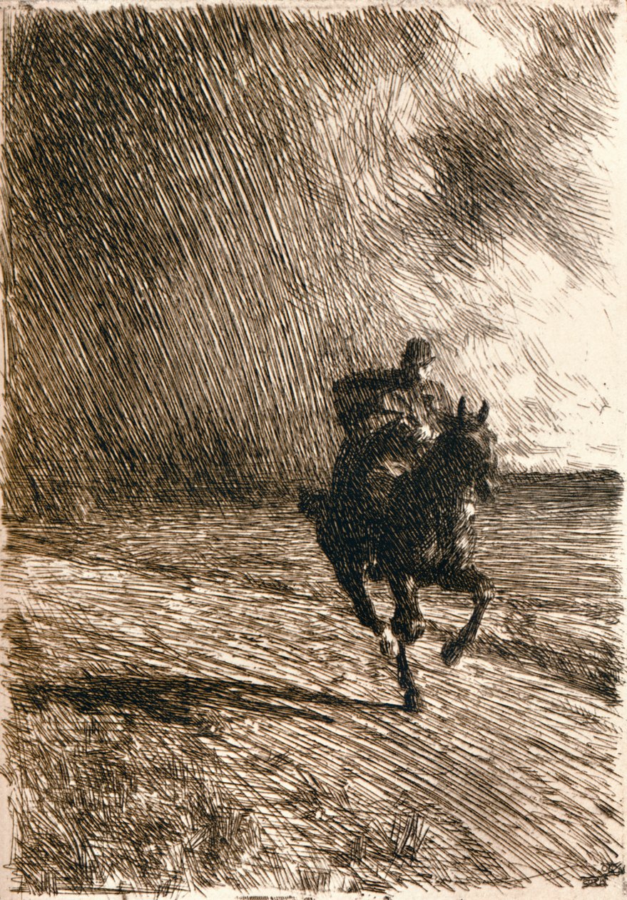 Stormen, 1891 af Anders Leonard Zorn