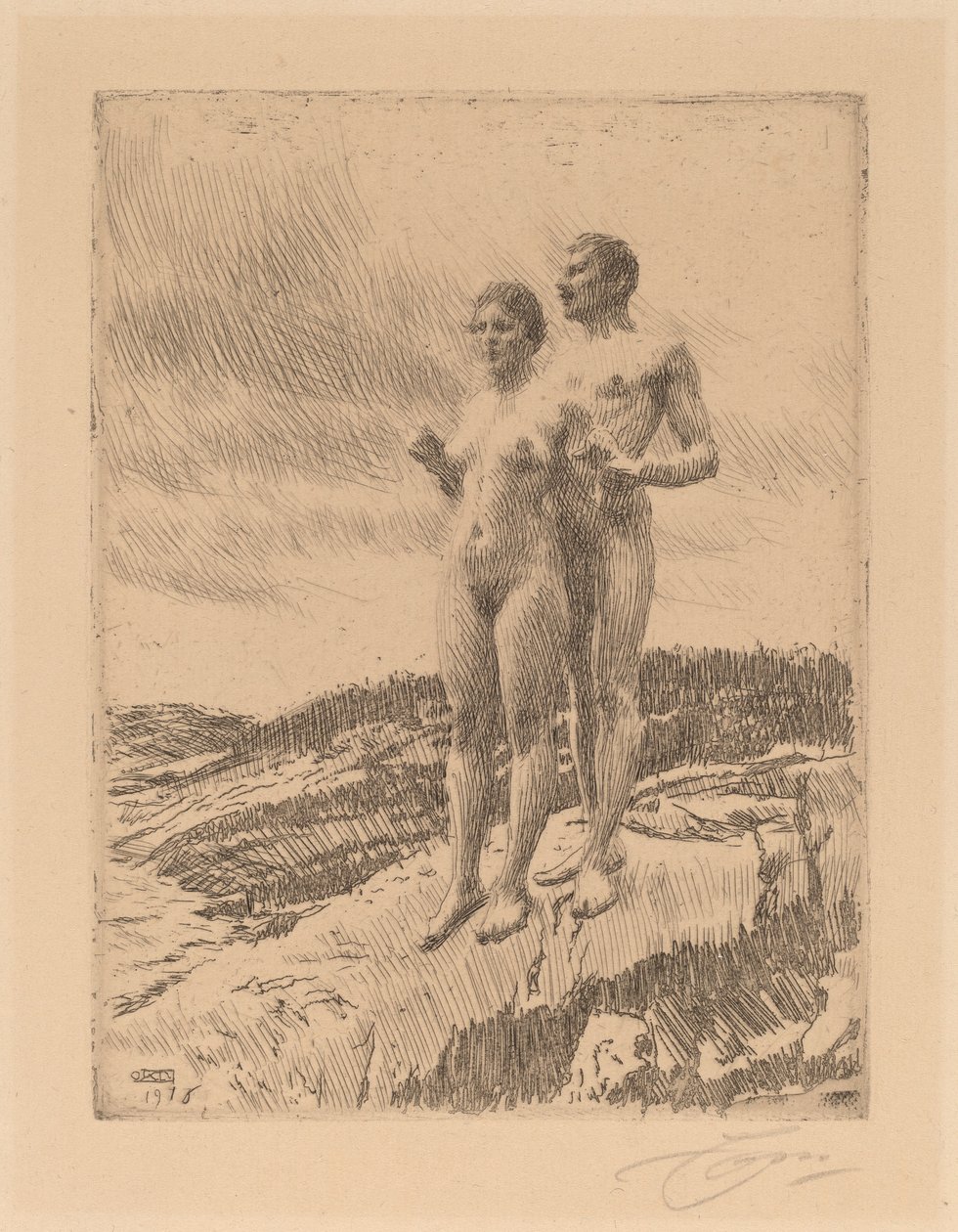 De to, 1916. af Anders Leonard Zorn