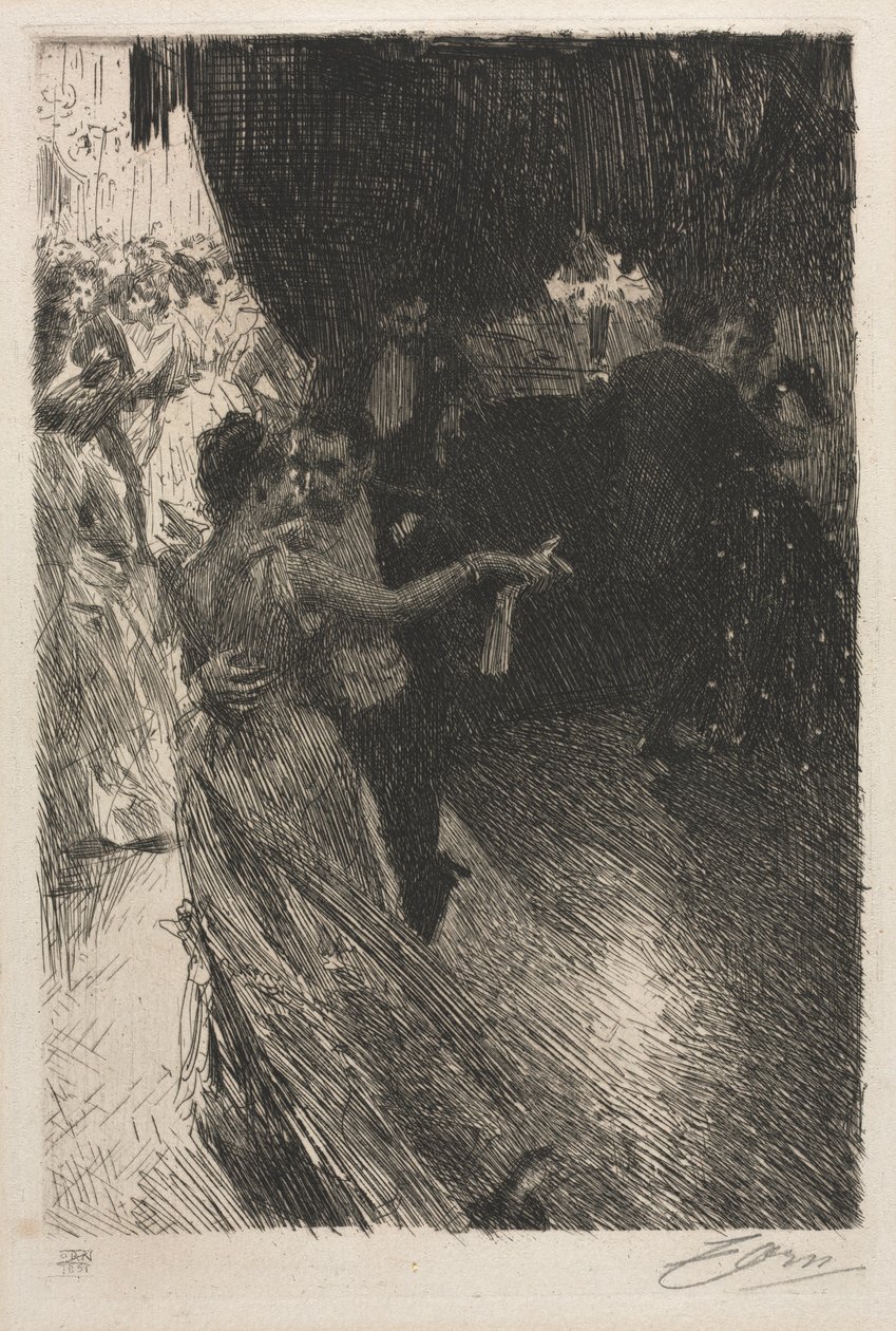 Valsen, 1891. af Anders Leonard Zorn