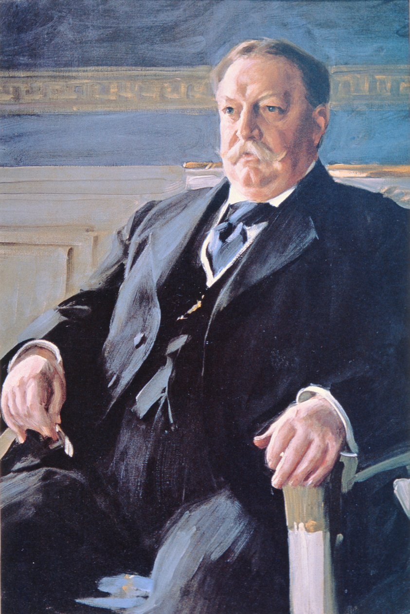 William H. Taft (1857-1930) (farve litho) af Anders Leonard Zorn