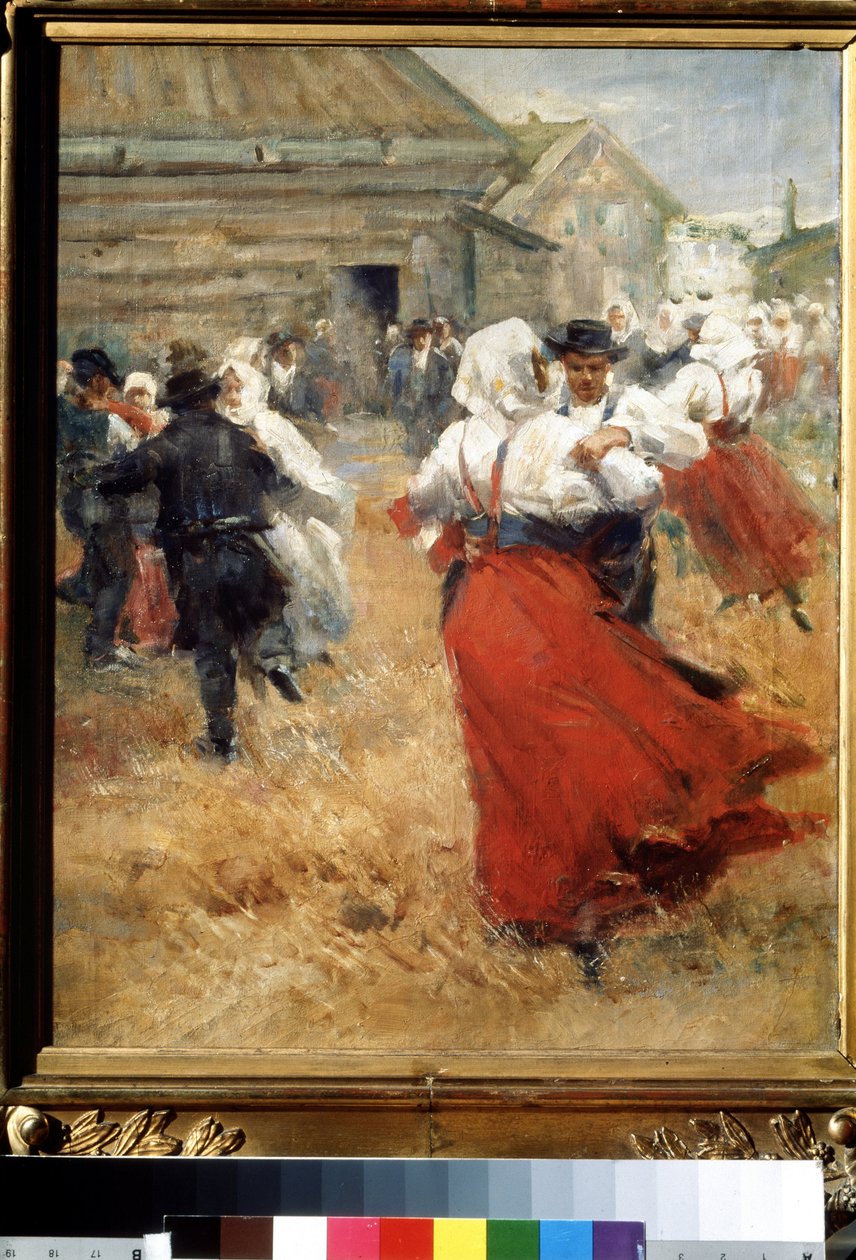 ""landsfest (Landsfest) Bondepar danser ved en landsbyfestival. Maleri af Anders Leonard Zorn (1860-1920) Pushkin Museum of Fine Arts, Moskva af Anders Leonard Zorn