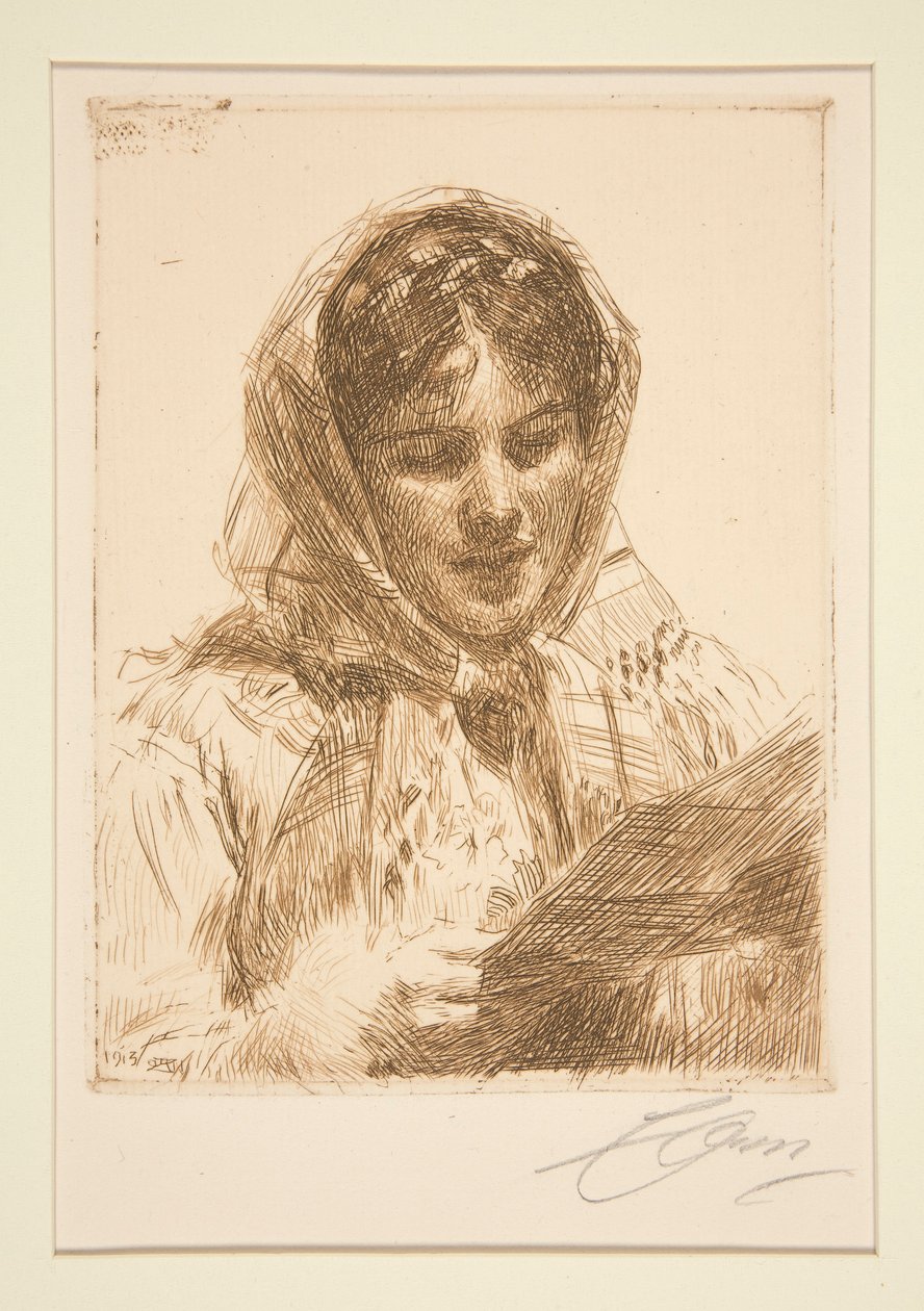 Et brev, 1913 af Anders Leonard Zorn