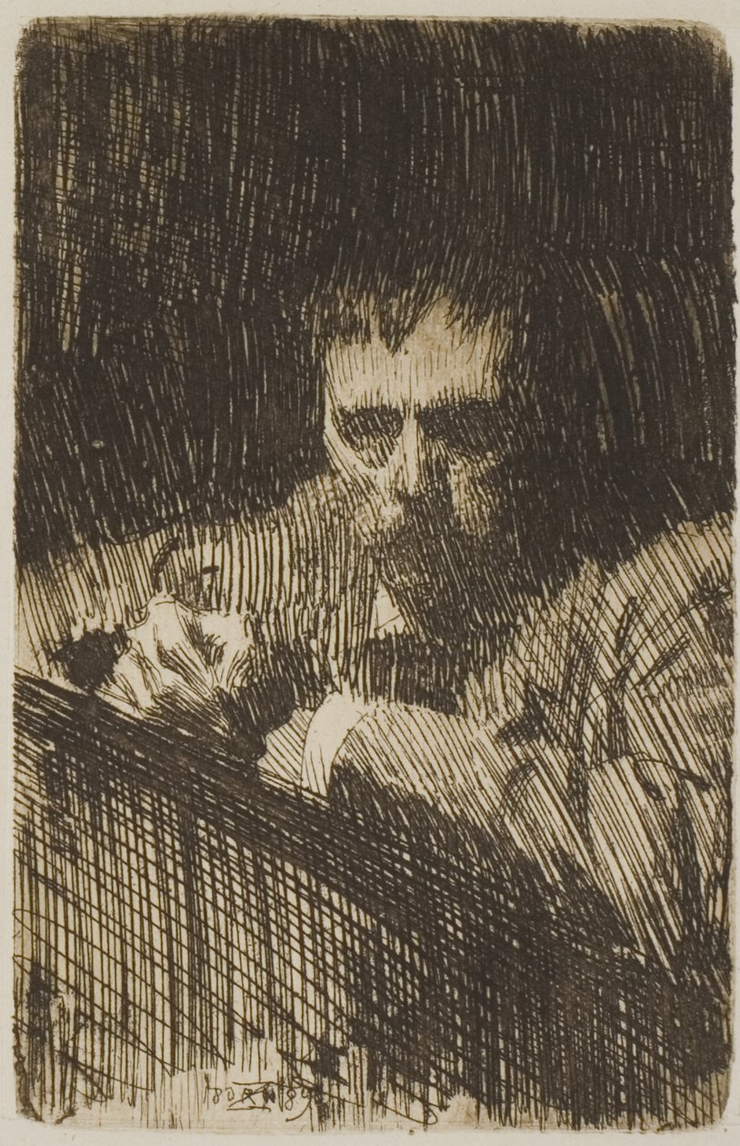En malerætser (selvportræt) af Anders Leonard Zorn