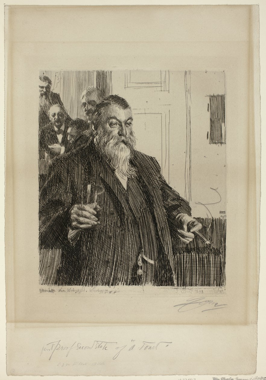 En Toast II af Anders Leonard Zorn