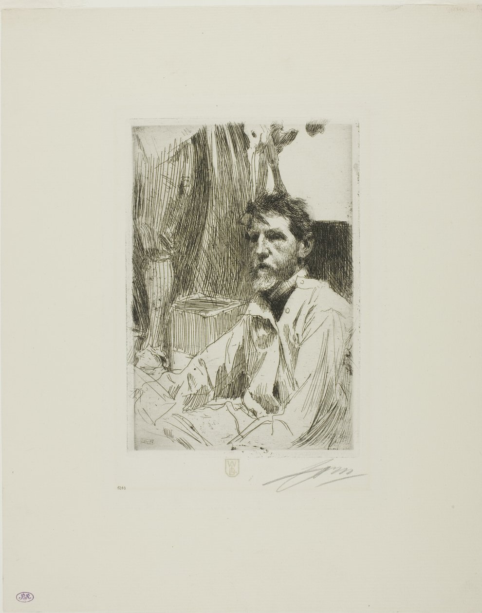 August Saint Gaudens I af Anders Leonard Zorn