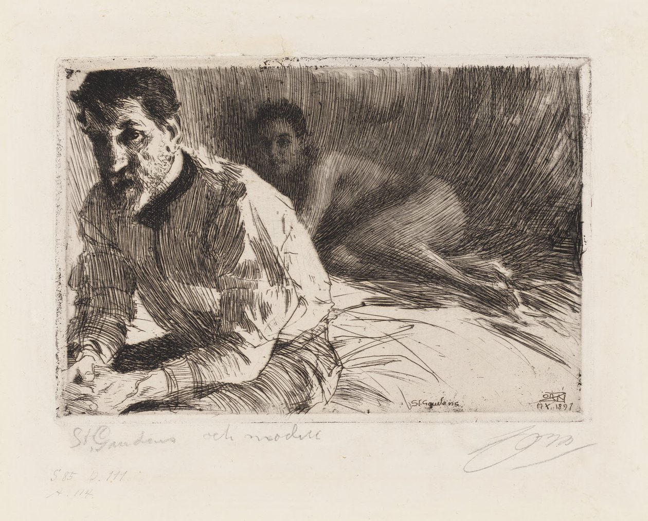 Augustus Saint-Gaudens af Anders Zorn