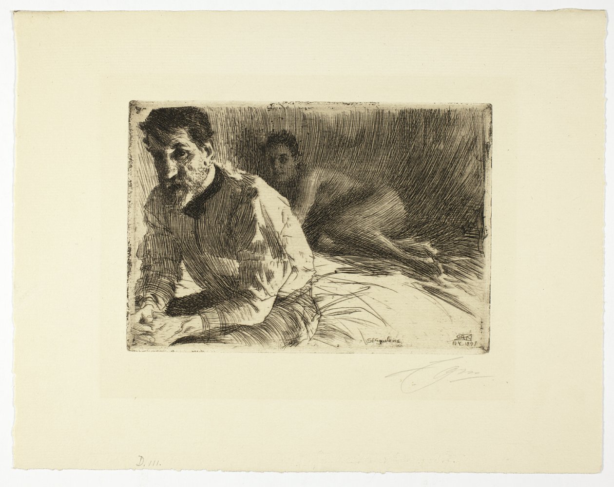 Augustus Saint Gaudens II (Saint Gaudens og hans model) af Anders Leonard Zorn