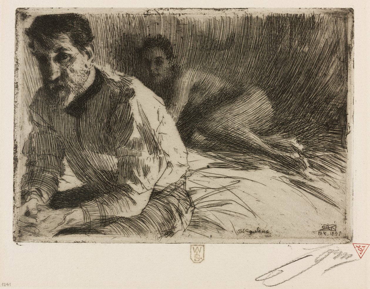 Augustus Saint Gaudens II (Saint Gaudens og hans model) af Anders Leonard Zorn