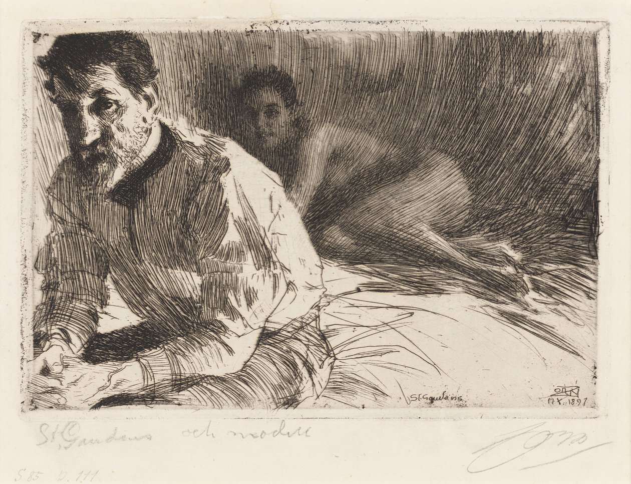 Augustus Saint Gaudens II af Anders Zorn