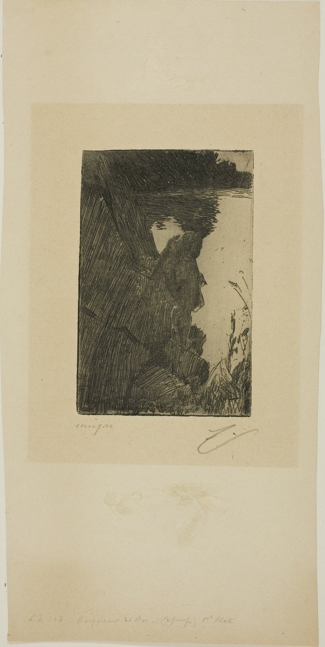 Bather (Aften) I (Zinkætsning) af Anders Leonard Zorn