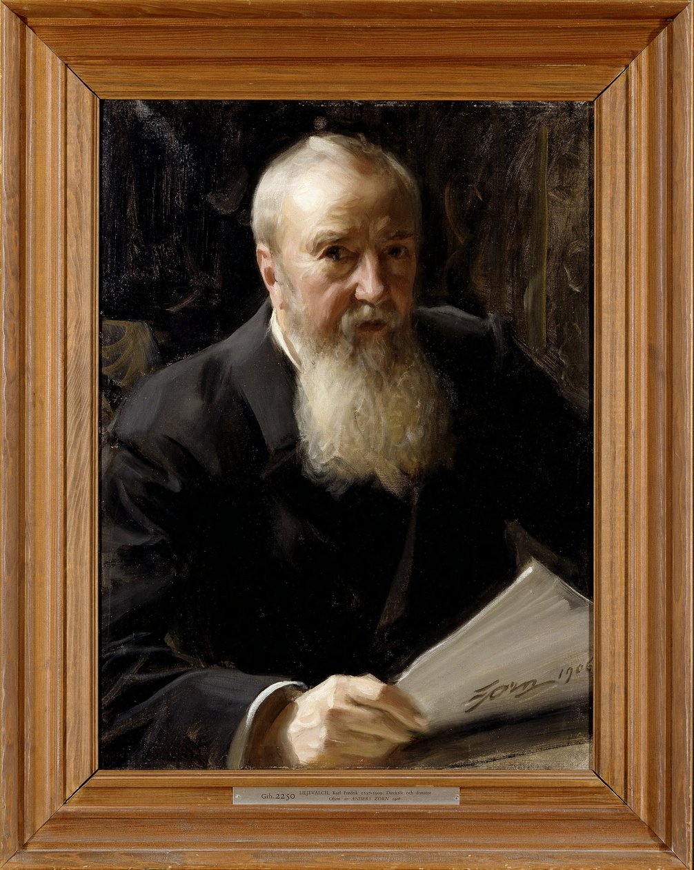 Carl Fredrik Liljevalch (1837-1909), industrimand, jernværksdirektør og mæcen, 1906 af Anders Zorn