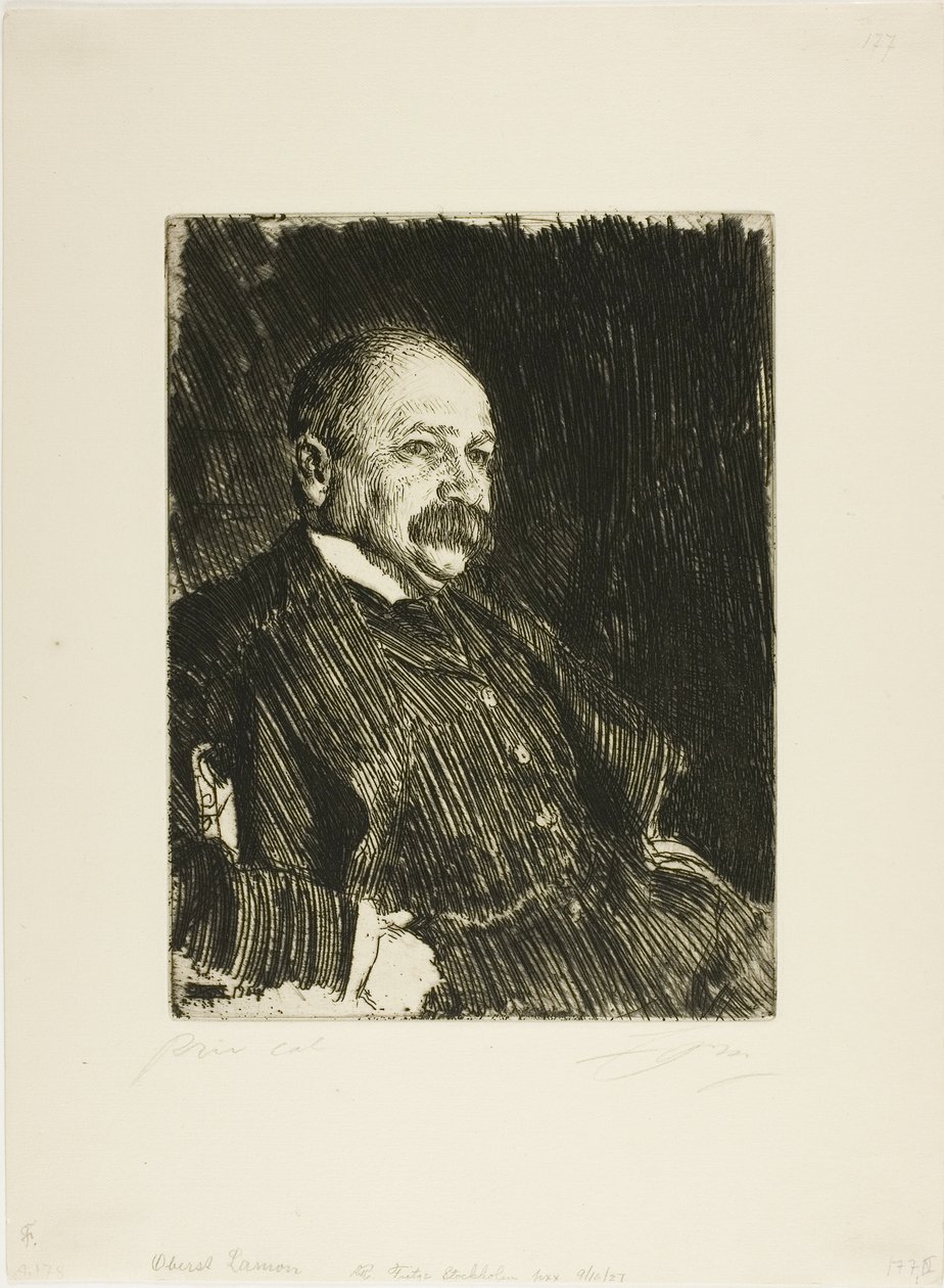 Oberst Lamont III (buste) af Anders Leonard Zorn