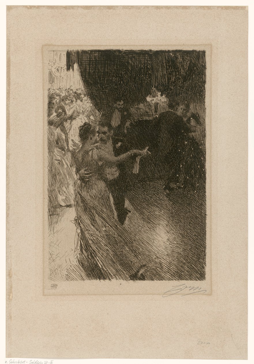 Dansen (Valsen), tredje tilstand af Anders Zorn