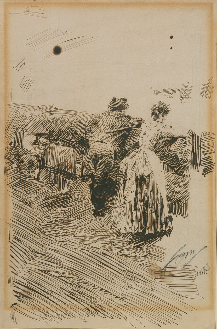Fiskere i St Ives af Anders Zorn