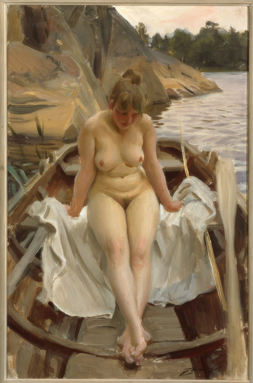 I Werners Ruderboot af Anders Leonard Zorn