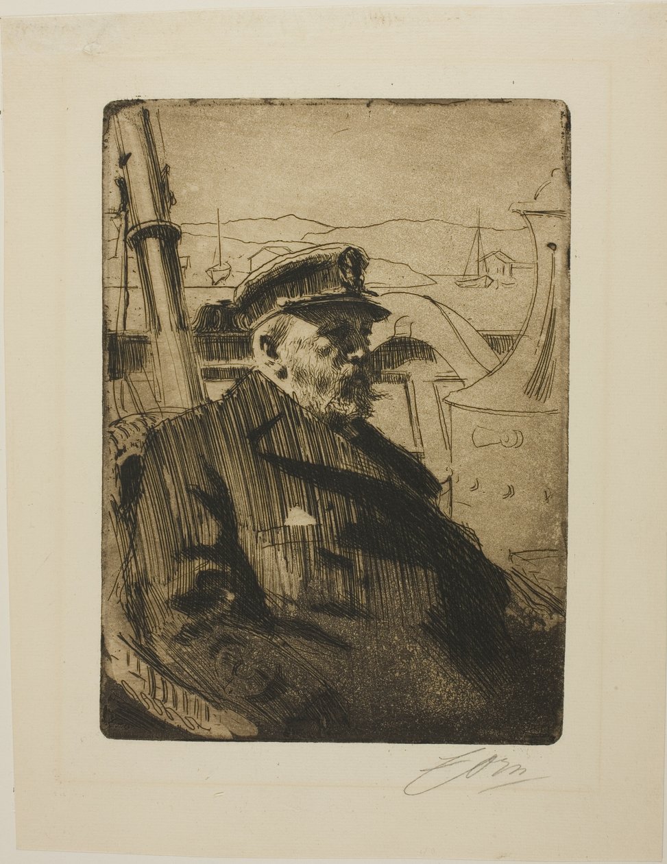 Kong Oscar II (anden plade) af Anders Leonard Zorn