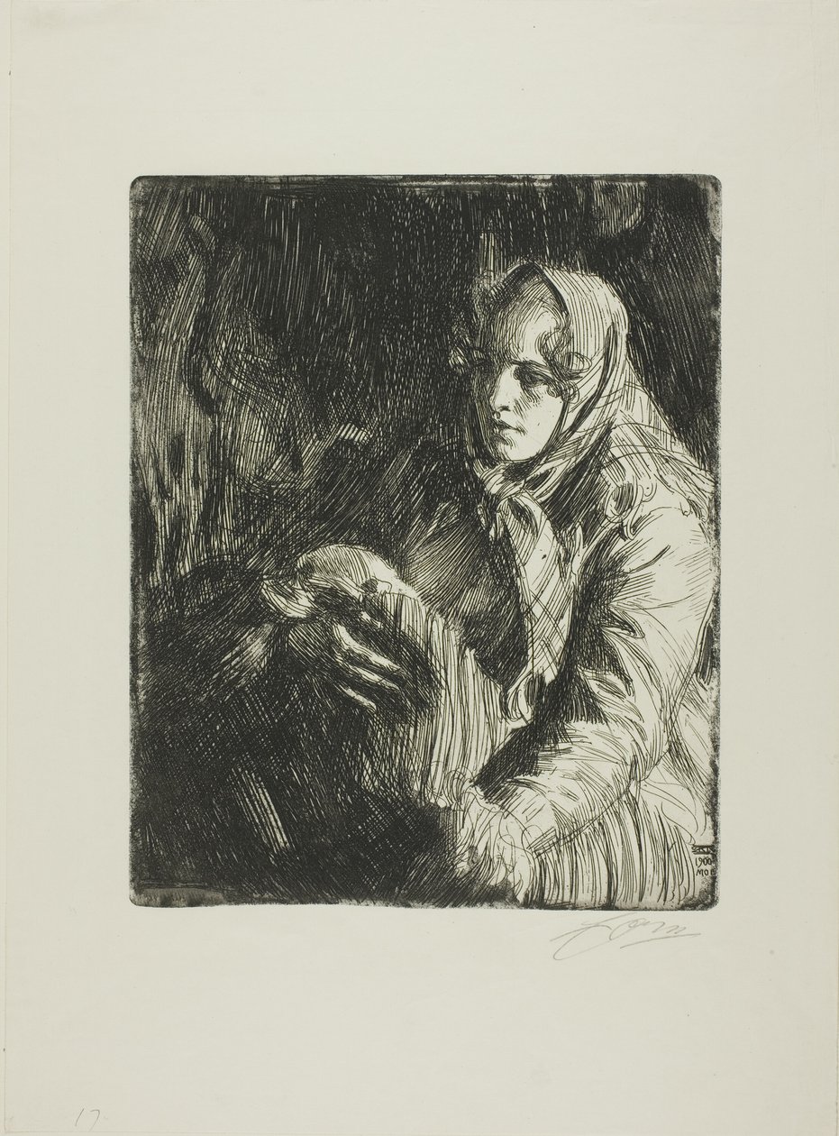 Madonna (en mor) af Anders Leonard Zorn