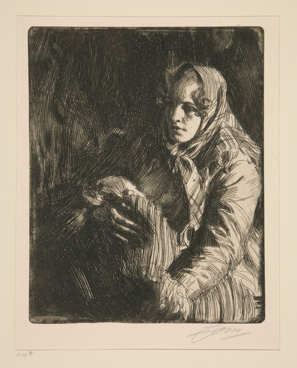 Madonna (en mor) af Anders Leonard Zorn