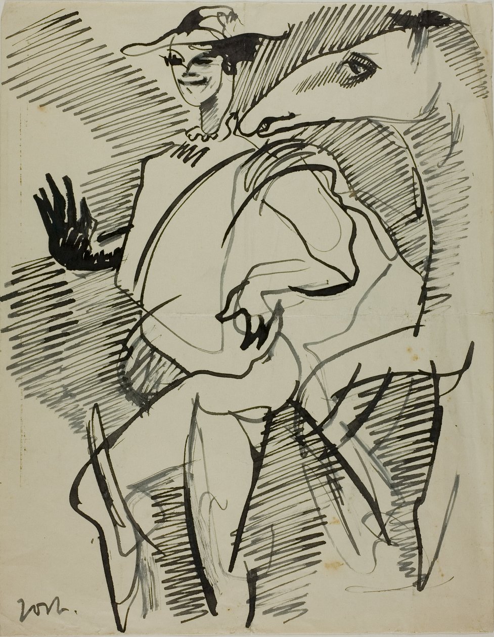 Mand med hest af Anders Zorn