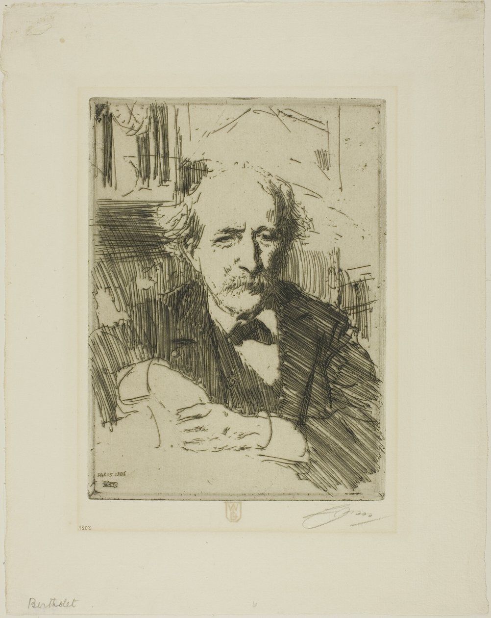 Marcellin Berthelot af Anders Leonard Zorn