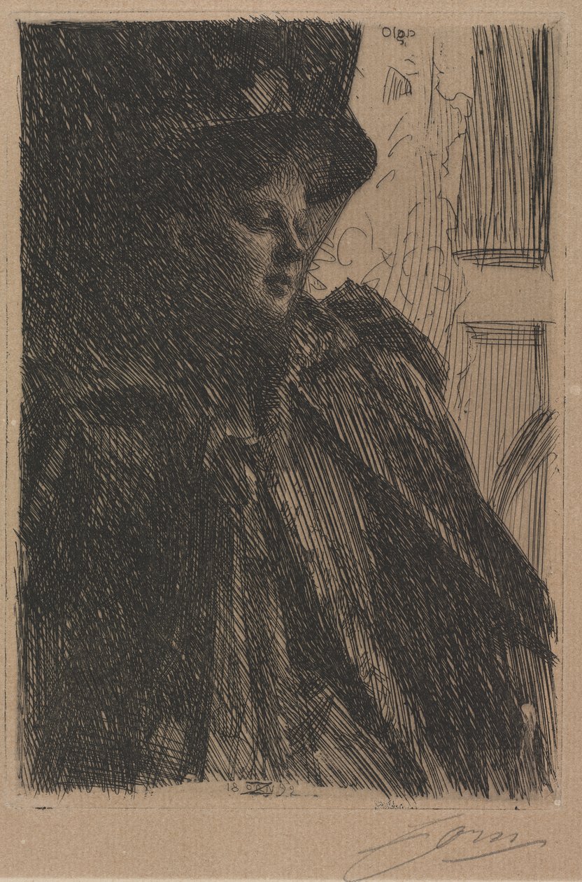 Mme. Olga Bratt af Anders Leonard Zorn