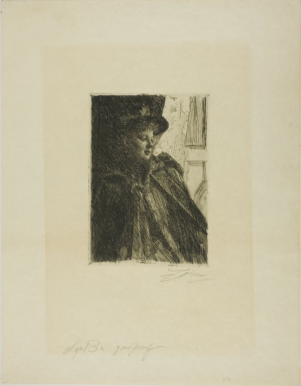 Olga Bratt af Anders Leonard Zorn