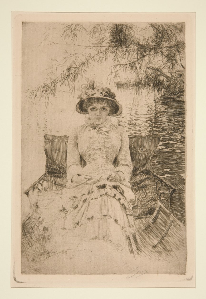 På Themsen af Anders Zorn