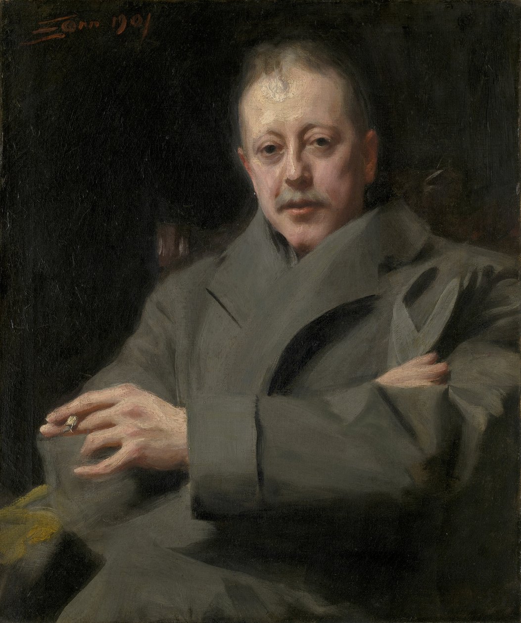 Portrætstudie af en mand af Anders Leonard Zorn