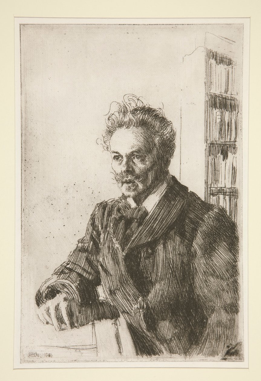 Portræt af August Strindberg af Anders Leonard Zorn