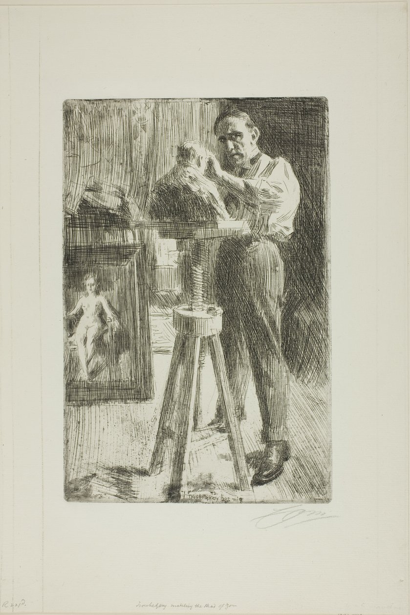 Prins Paul Troubetzkoy I (Hel længde) af Anders Leonard Zorn