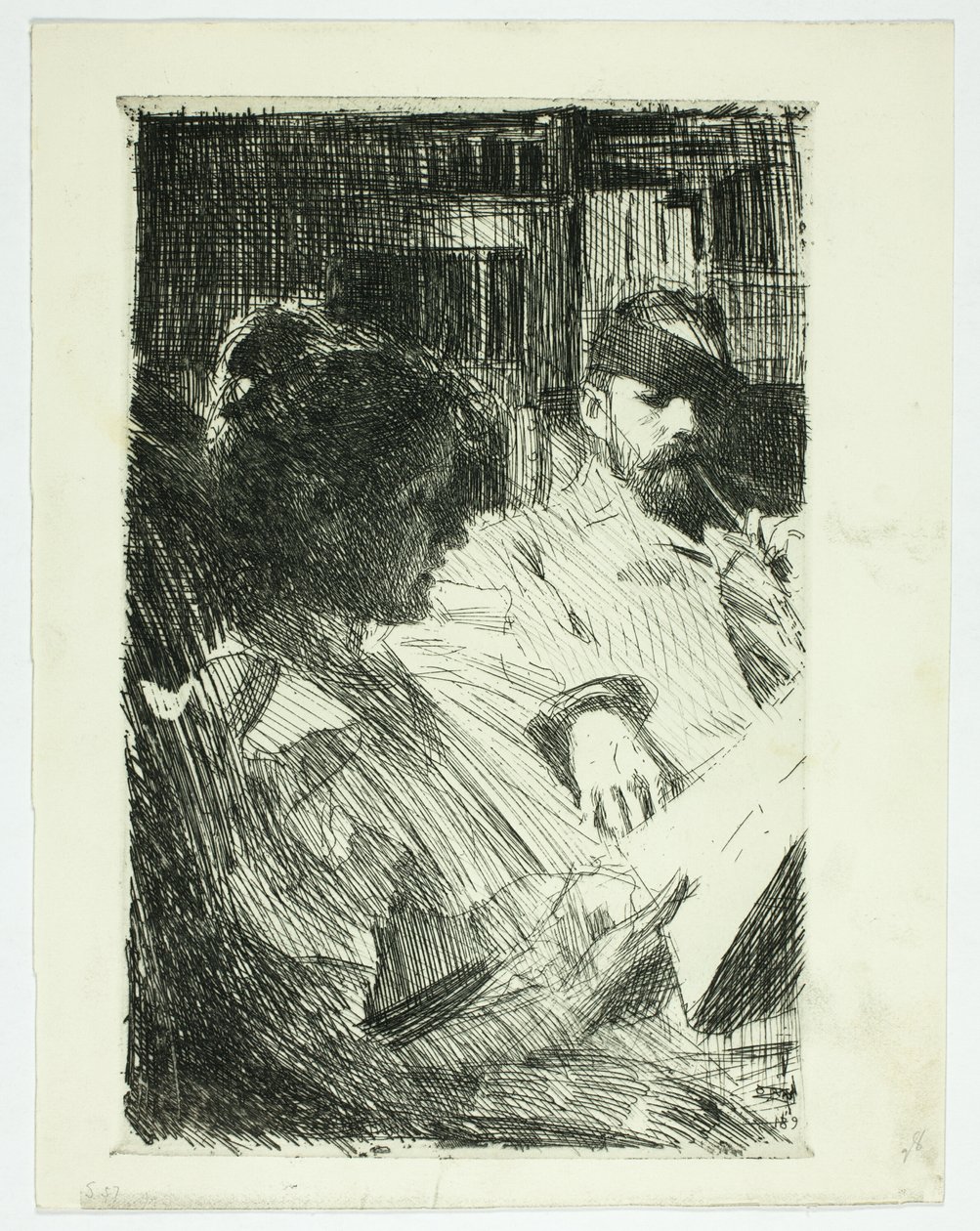 Læsning (Hr. og Fru Ch. Deering) af Anders Leonard Zorn