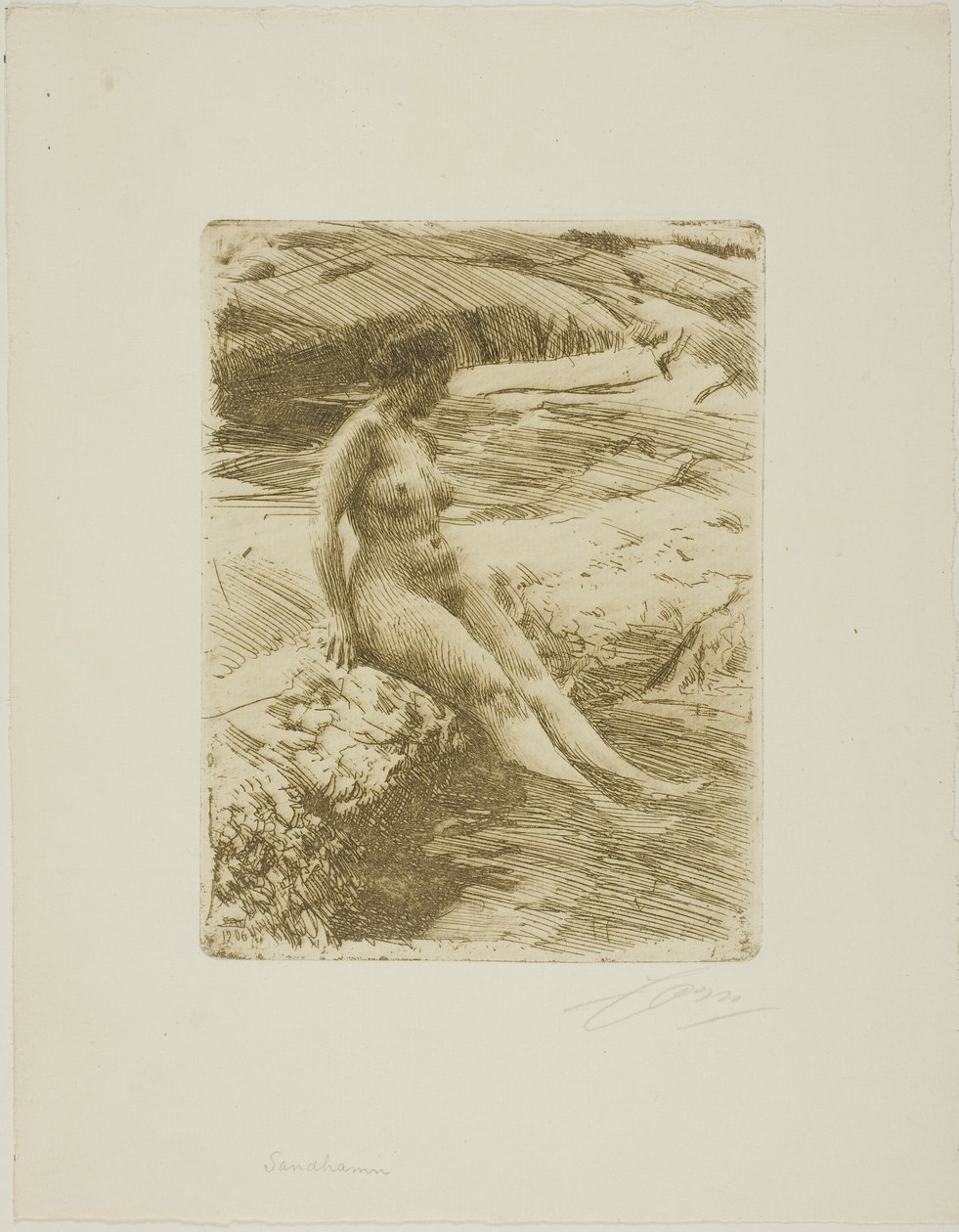 Sand Havn af Anders Leonard Zorn