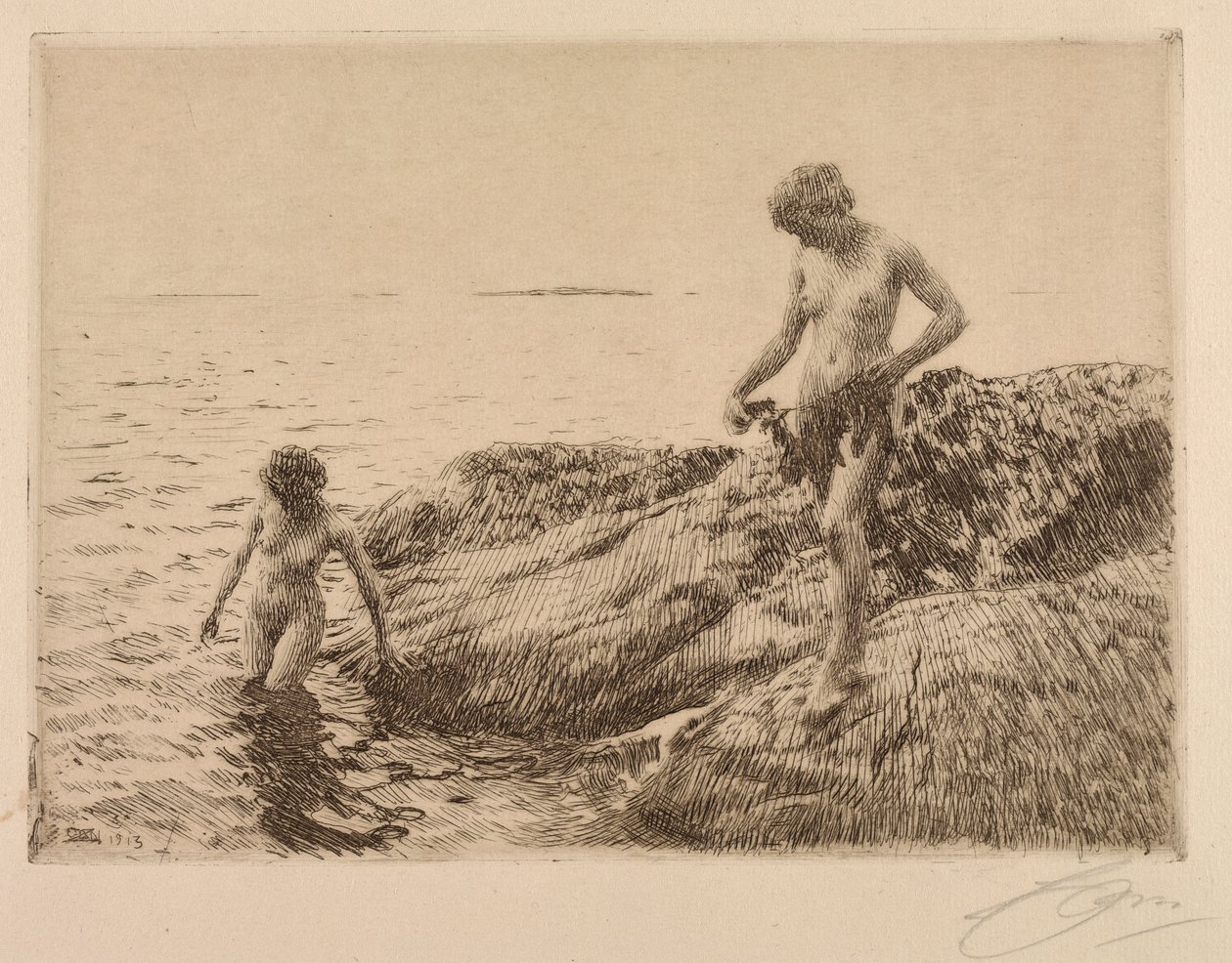 Seaward Skerries af Anders Leonard Zorn