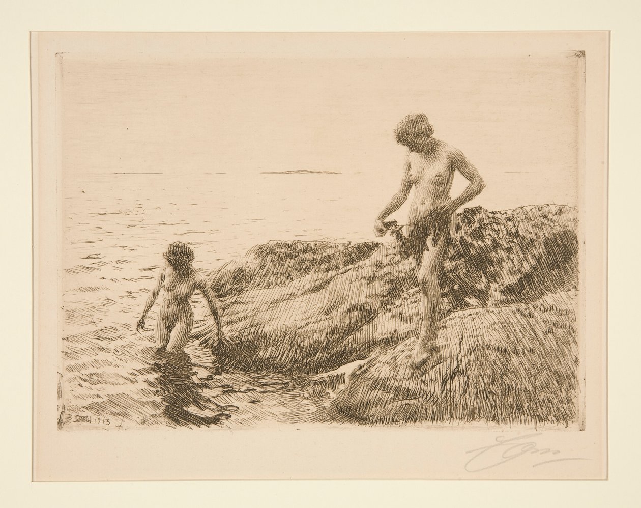 Seaward Skerries af Anders Leonard Zorn