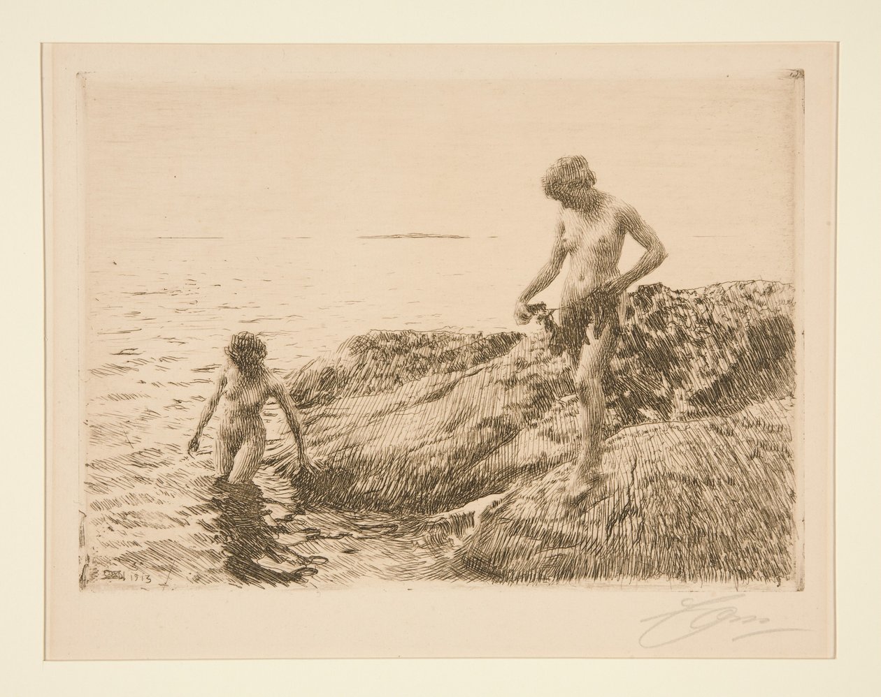 Seaward Skerries af Anders Zorn